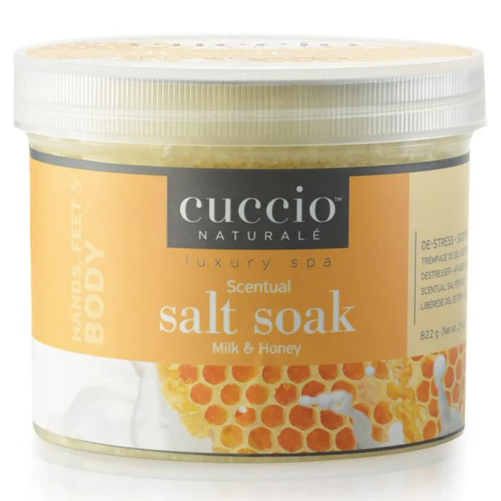 CUCCIO - Sal Aromático Imersão Pedicure Salt Soak Milk & Honey 822gr (3267)
